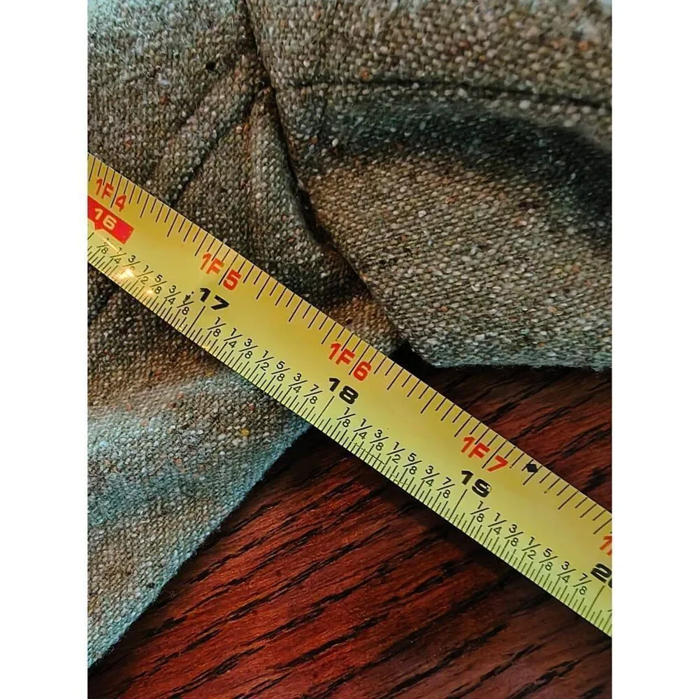 L.L.Bean women's wool silk-blend blazer green tweed vintage Size S/P Equestrian - Picture 7 of 13